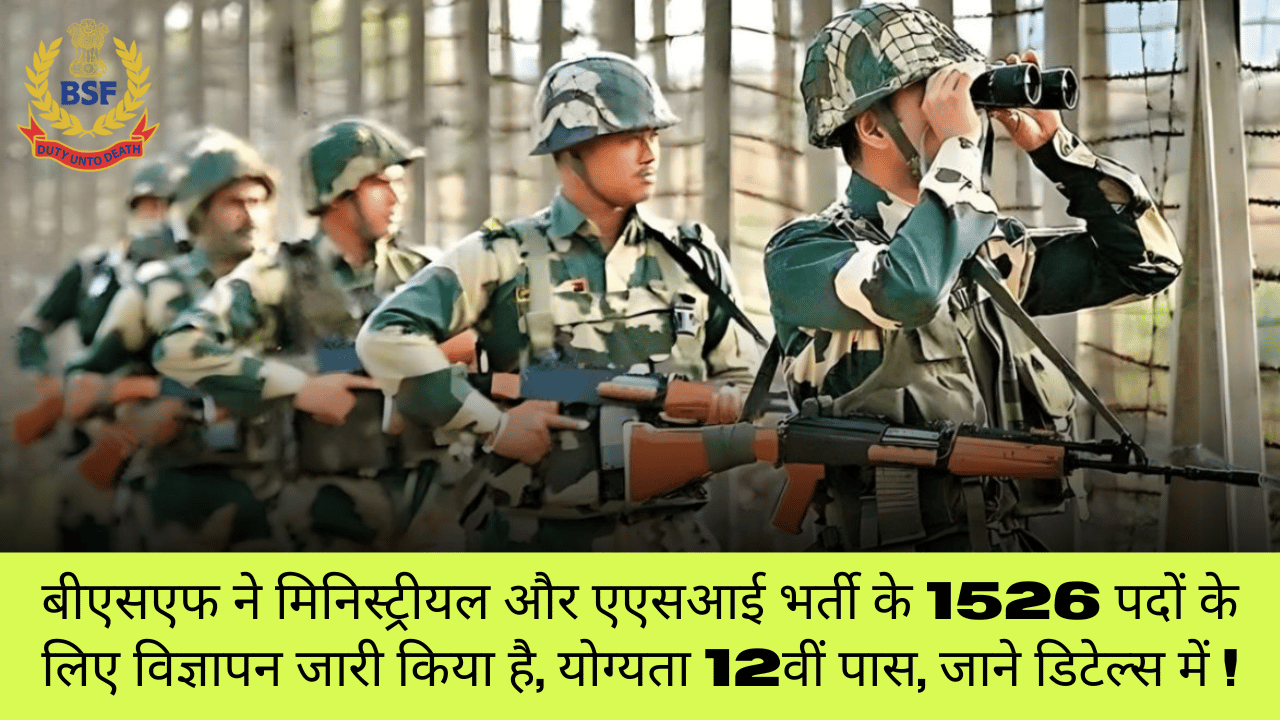 BSF HCM And ASI Vacancy 2024